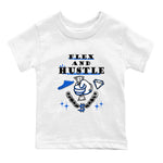 Yeezy Slide Azure shirts to match jordans Flex And Hustle sneaker match tees Yeezy Slide Azure SNRT Sneaker Tees streetwear brand Baby and Youth White 2 cotton tee
