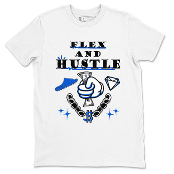 Yeezy Slide Azure shirts to match jordans Flex And Hustle sneaker match tees Yeezy Slide Azure SNRT Sneaker Tees streetwear brand White 2 unisex cotton tee