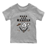 Yeezy Slide Flax shirts to match jordans Flex And Hustle sneaker match tees Yeezy Slide Flax SNRT Sneaker Tees streetwear brand Baby and Youth Heather Grey 2 cotton tee