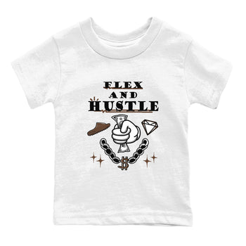 Yeezy Slide Flax shirts to match jordans Flex And Hustle sneaker match tees Yeezy Slide Flax SNRT Sneaker Tees streetwear brand Baby and Youth White 2 cotton tee