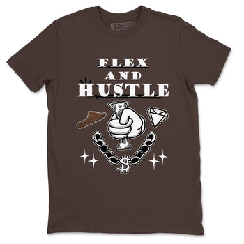 Yeezy Slide Flax shirts to match jordans Flex And Hustle sneaker match tees Yeezy Slide Flax SNRT Sneaker Tees streetwear brand Dark Chocolate 2 unisex cotton tee