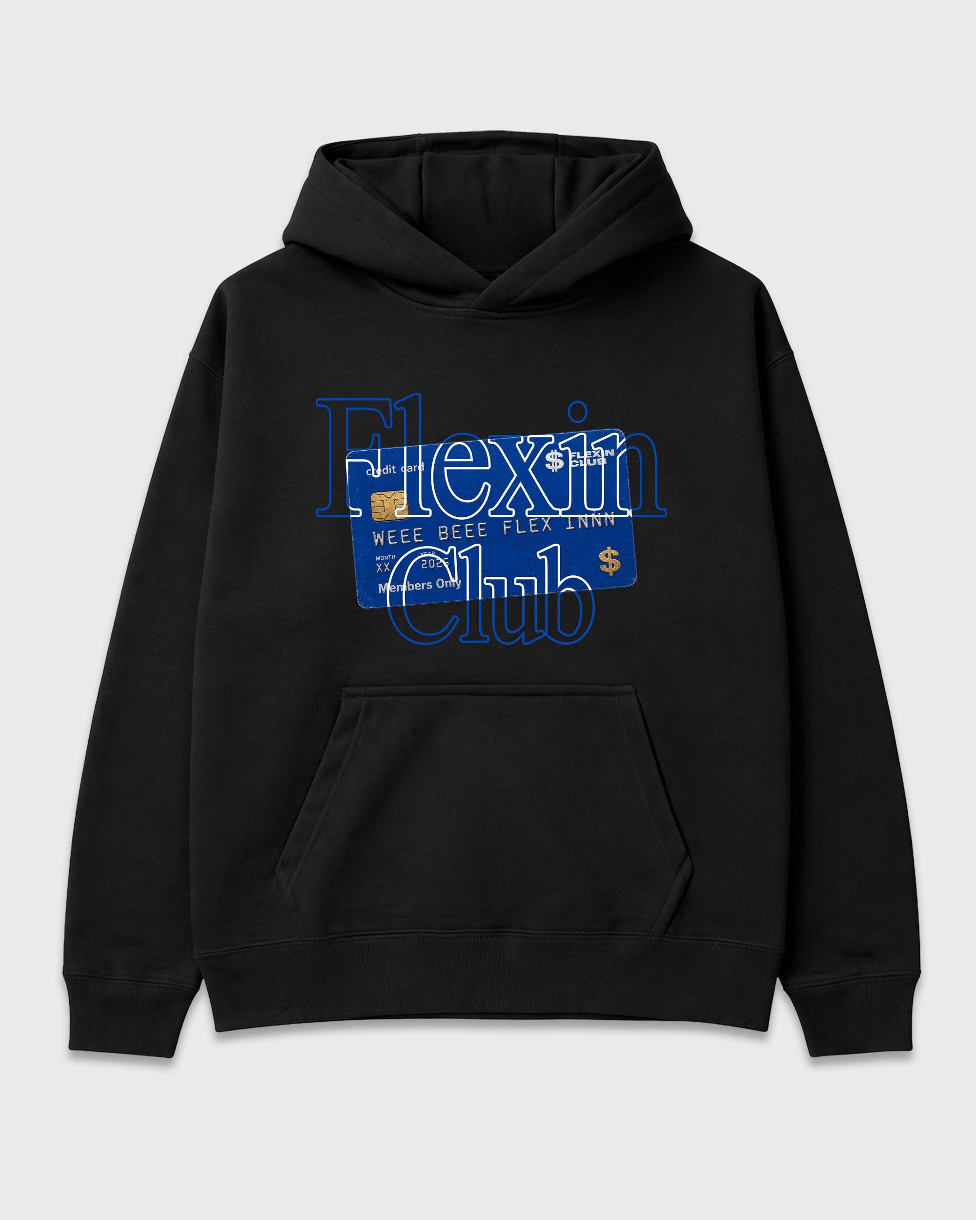 Flexin Club Graphic T-Shirt featuring original streetwear artwork designed to match the Air Jordan 1 Royal. Black 2 Graphic Tee.