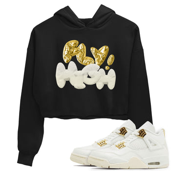 AJ4 Sail shirt to match jordans Fly High sneaker tees 4s SailSNRT Sneaker Release Tees Black 1 crop length shirt