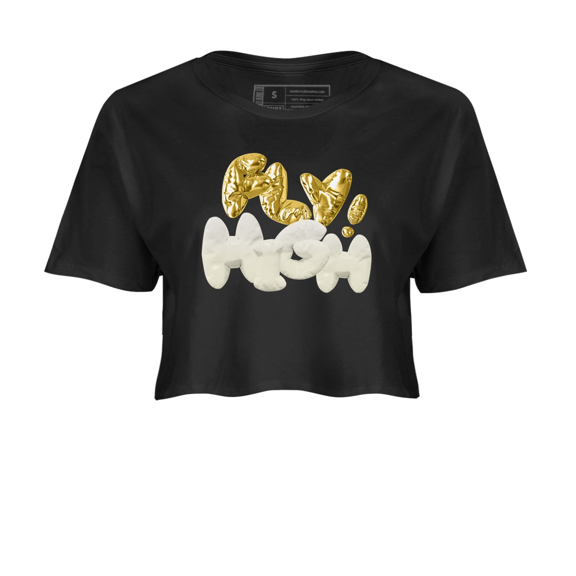 AJ4 Sail shirt to match jordans Fly High sneaker tees 4s SailSNRT Sneaker Release Tees Black 2 crop length shirt