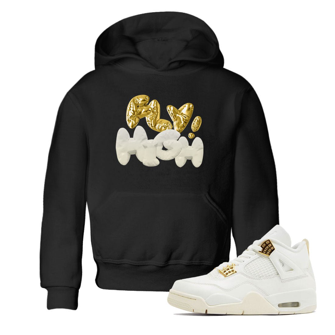 AJ4 Sail shirt to match jordans Fly High sneaker tees 4s SailSNRT sneaker release tees baby toddler Black 1 cotton Shirt