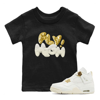 AJ4 Sail shirt to match jordans Fly High sneaker tees 4s SailSNRT sneaker release tees baby toddler Black 1 cotton Shirt