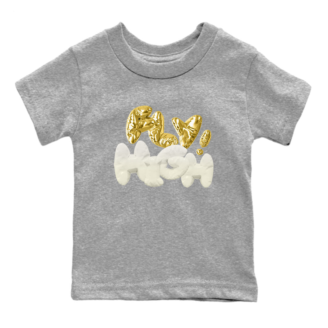 AJ4 Sail shirt to match jordans Fly High sneaker tees 4s SailSNRT sneaker release tees baby toddler Heather Grey 2 cotton Shirt