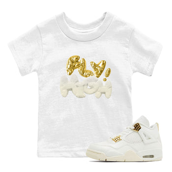 AJ4 Sail shirt to match jordans Fly High sneaker tees 4s SailSNRT sneaker release tees baby toddler White 1 cotton Shirt