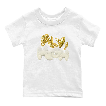 AJ4 Sail shirt to match jordans Fly High sneaker tees 4s SailSNRT sneaker release tees baby toddler White 2 cotton Shirt