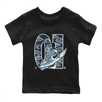 1s Denim shirts to match jordans Fly To The Clouds sneaker match tees Air Jordan 1 Denim SNRT Sneaker Tees streetwear brand Baby and Youth Black 2 cotton tee