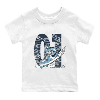1s Denim shirts to match jordans Fly To The Clouds sneaker match tees Air Jordan 1 Denim SNRT Sneaker Tees streetwear brand Baby and Youth White 2 cotton tee