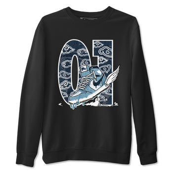 1s Denim shirts to match jordans Fly To The Clouds sneaker match tees Air Jordan 1 Denim SNRT Sneaker Tees streetwear brand Black 2 unisex cotton tee