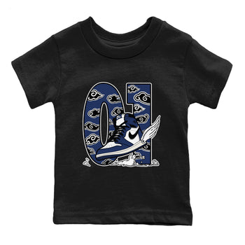1s Midnight Navy shirts to match jordans Fly To The Clouds sneaker match tees Air Jordan 1 Midnight Navy match shoes to clothes SNRT Sneaker Tees Youth Baby Black 2 tee