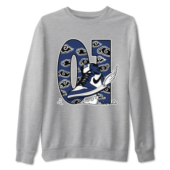 1s Midnight Navy shirts to match jordans Fly To The Clouds sneaker match tees Air Jordan 1 Midnight Navy match shoes to clothes SNRT Sneaker Tees unisex cotton Heather Grey 2 shirts