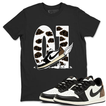 1s Mocha shirts to match jordans Fly To The Clouds sneaker match tees Air Jordan 1 Mocha SNRT Sneaker Release Tees unisex cotton Black 1 crew neck shirts