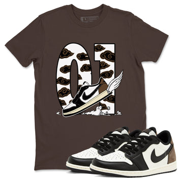 1s Mocha shirts to match jordans Fly To The Clouds sneaker match tees Air Jordan 1 Mocha SNRT Sneaker Release Tees unisex cotton Dark Chocolate 1 crew neck shirts