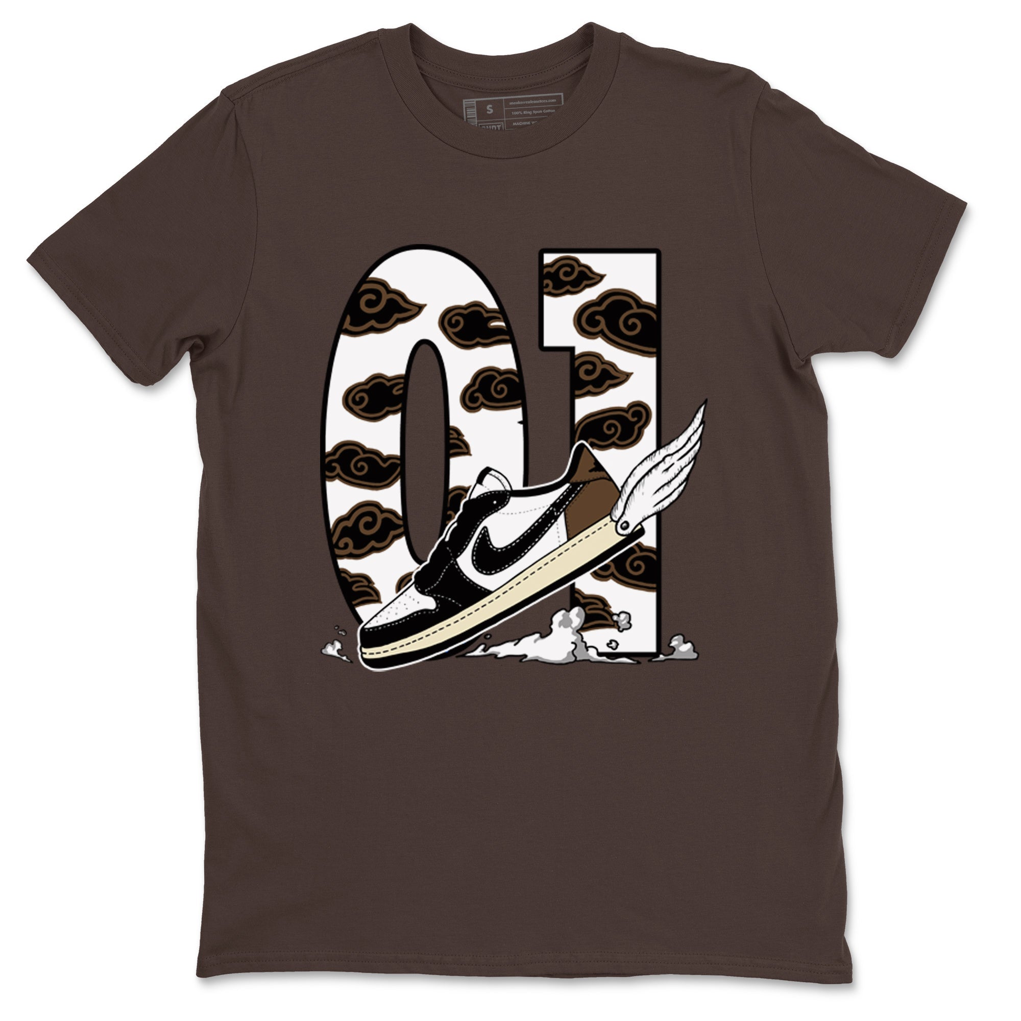 1s Mocha shirts to match jordans Fly To The Clouds sneaker match tees Air Jordan 1 Mocha SNRT Sneaker Release Tees unisex cotton Dark Chocolate 2 crew neck shirts