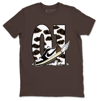 1s Mocha shirts to match jordans Fly To The Clouds sneaker match tees Air Jordan 1 Mocha SNRT Sneaker Release Tees unisex cotton Dark Chocolate 2 crew neck shirts