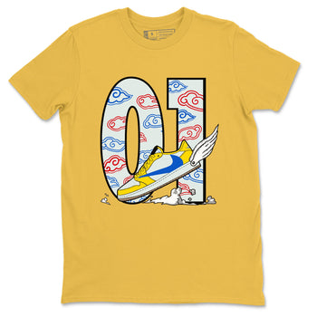 1s Travis Scott Canary shirt to match jordans Fly To The Clouds sneaker tees Air Jordan 1 Travis Scott Canary SNRT Sneaker Release Tees unisex cotton Daisy 2 crew neck shirt