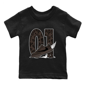 AJ1 Travis Scott Velvet Brown and Dark Mocha shirts to match jordans Fly To The Clouds sneaker match tees 1s Travis Scott Velvet Brown match shoes to clothes SNRT Sneaker Tees Youth Baby Black 2 tee