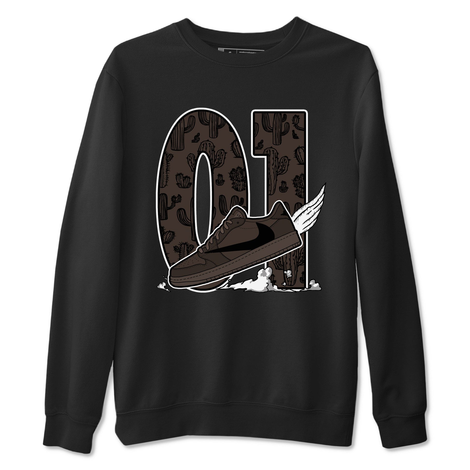 AJ1 Travis Scott Velvet Brown and Dark Mocha shirts to match jordans Fly To The Clouds sneaker match tees 1s Travis Scott Velvet Brown match shoes to clothes SNRT Sneaker Tees unisex cotton Black 2 shirts
