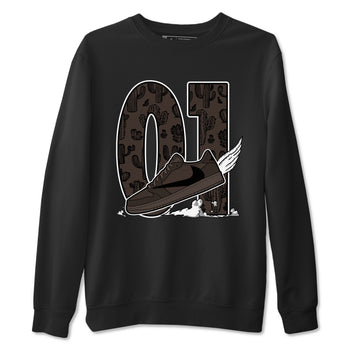 AJ1 Travis Scott Velvet Brown and Dark Mocha shirts to match jordans Fly To The Clouds sneaker match tees 1s Travis Scott Velvet Brown match shoes to clothes SNRT Sneaker Tees unisex cotton Black 2 shirts