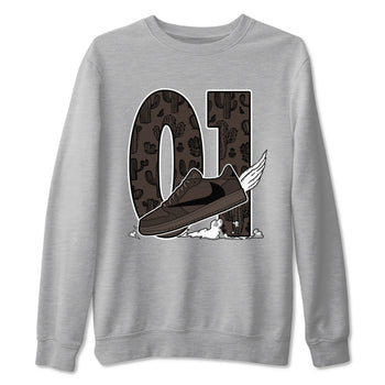 AJ1 Travis Scott Velvet Brown and Dark Mocha shirts to match jordans Fly To The Clouds sneaker match tees 1s Travis Scott Velvet Brown match shoes to clothes SNRT Sneaker Tees unisex cotton Heather Grey 2 shirts
