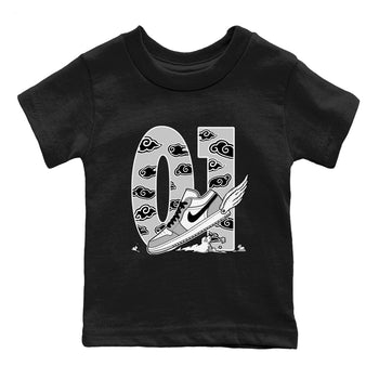 1s Wolf Grey shirts to match jordans Fly To The Clouds sneaker match tees Air Jordan 1 Wolf Grey SNRT Sneaker Tees streetwear brand Baby and Youth Black 2 cotton tee