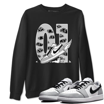 1s Wolf Grey shirts to match jordans Fly To The Clouds sneaker match tees Air Jordan 1 Wolf Grey SNRT Sneaker Tees streetwear brand Black 1 unisex cotton tee