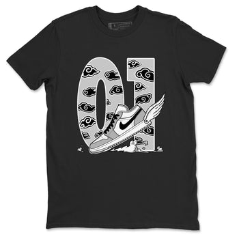 1s Wolf Grey shirts to match jordans Fly To The Clouds sneaker match tees Air Jordan 1 Wolf Grey SNRT Sneaker Tees streetwear brand Black 2 unisex cotton tee