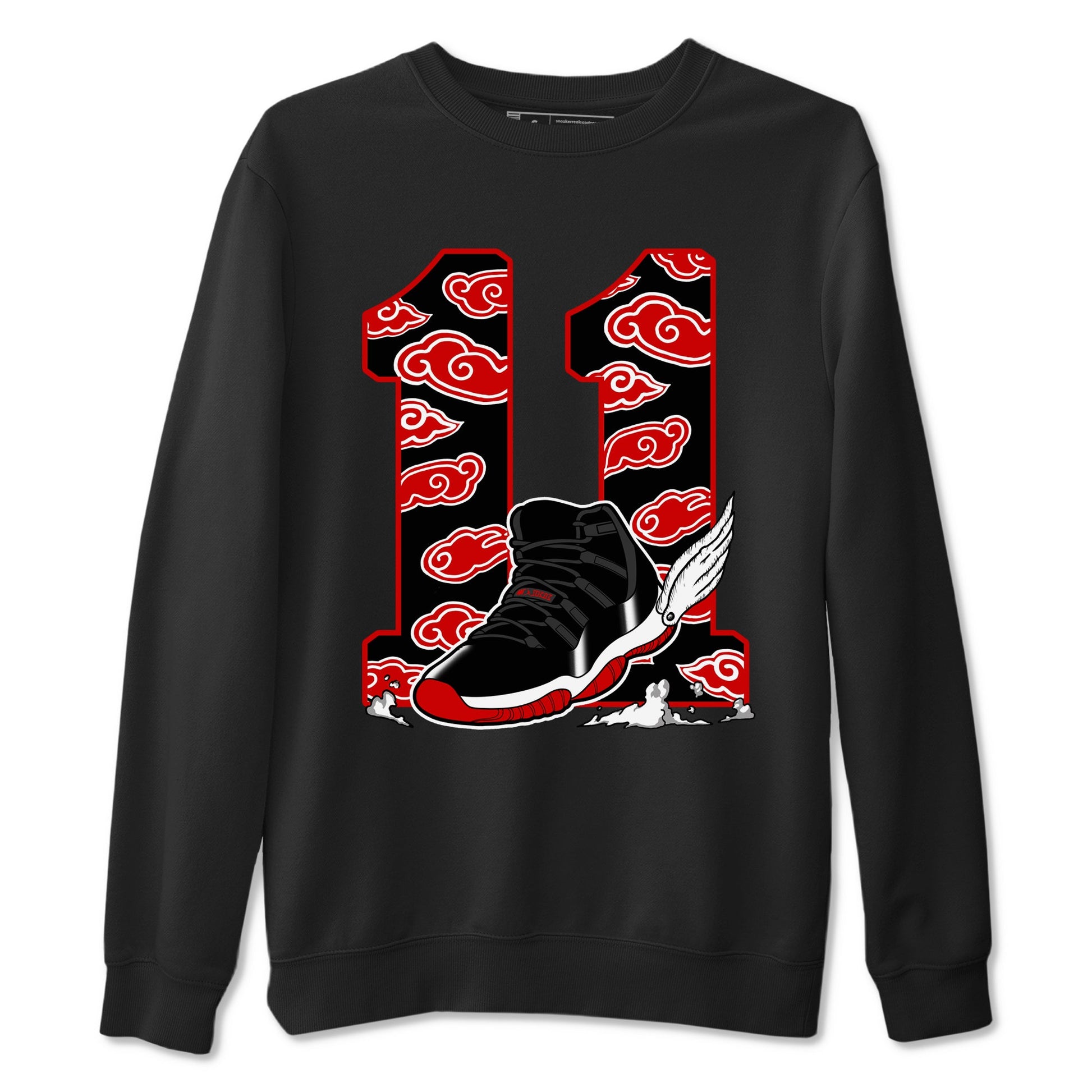 11s Bred Velvet shirts to match jordans Fly To The Clouds sneaker match tees Air Jordan 11 Retro Bred Velvet match shoes to clothes SNRT Sneaker Tees unisex cotton Black 2 shirts