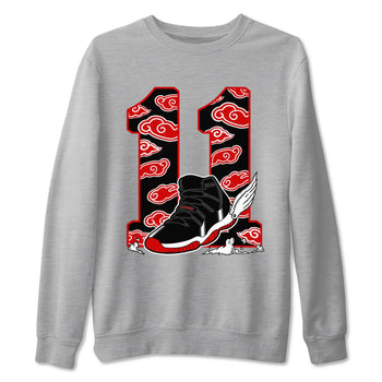 11s Bred Velvet shirts to match jordans Fly To The Clouds sneaker match tees Air Jordan 11 Retro Bred Velvet match shoes to clothes SNRT Sneaker Tees unisex cotton Heather Grey 2 shirts