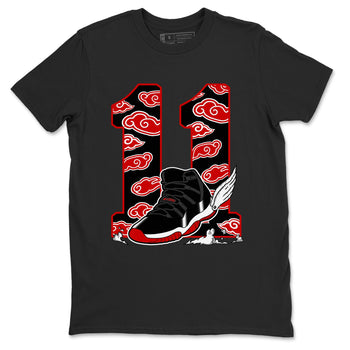 11s Bred Velvet shirts to match jordans Fly To The Clouds sneaker match tees Air Jordan 11 Retro Bred Velvet match shoes to clothes SNRT Sneaker Tees unisex cotton Black 2 shirts