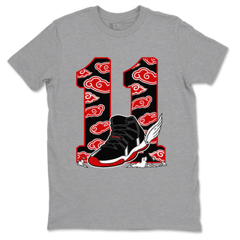 11s Bred Velvet shirts to match jordans Fly To The Clouds sneaker match tees Air Jordan 11 Retro Bred Velvet match shoes to clothes SNRT Sneaker Tees unisex cotton Heather Grey 2 shirts