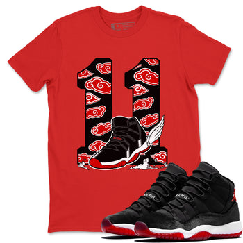 11s Bred Velvet shirts to match jordans Fly To The Clouds sneaker match tees Air Jordan 11 Retro Bred Velvet match shoes to clothes SNRT Sneaker Tees unisex cotton Red 1 shirts