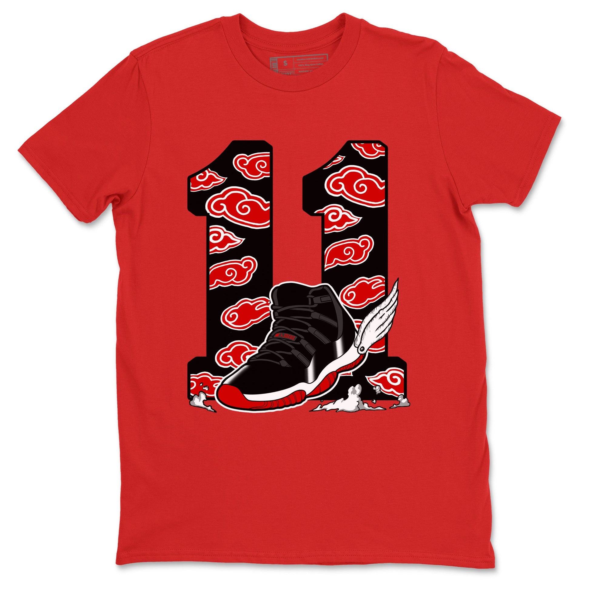 11s Bred Velvet shirts to match jordans Fly To The Clouds sneaker match tees Air Jordan 11 Retro Bred Velvet match shoes to clothes SNRT Sneaker Tees unisex cotton Red 2 shirts