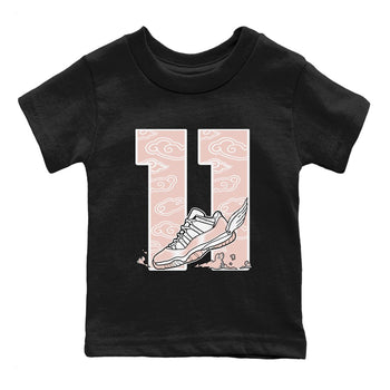 11s Legend Pink shirts to match jordans Fly To The Clouds sneaker match tees Air Jordan 11 Legend Pink SNRT Sneaker Tees streetwear brand Baby and Youth Black 2 cotton tee