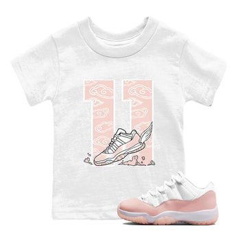11s Legend Pink shirts to match jordans Fly To The Clouds sneaker match tees Air Jordan 11 Legend Pink SNRT Sneaker Tees streetwear brand Baby and Youth White 1 cotton tee