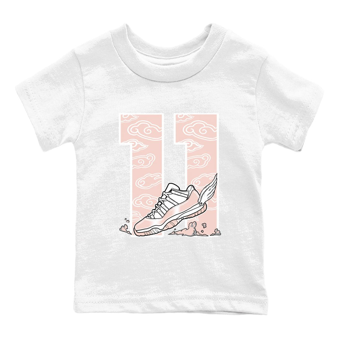 11s Legend Pink shirts to match jordans Fly To The Clouds sneaker match tees Air Jordan 11 Legend Pink SNRT Sneaker Tees streetwear brand Baby and Youth White 2 cotton tee