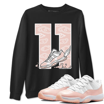 11s Legend Pink shirts to match jordans Fly To The Clouds sneaker match tees Air Jordan 11 Legend Pink SNRT Sneaker Tees streetwear brand Black 1 unisex cotton tee