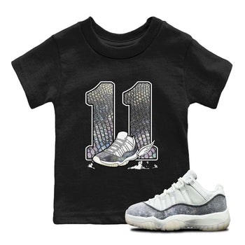 11s Year Of The Snake shirts to match jordans  Fly To The Clouds shirts to match jordans Air Jordan 11 Retro Low Year Of The Snake match shoes to clothes SNRT Sneaker Tees Youth Baby Black 1 tee