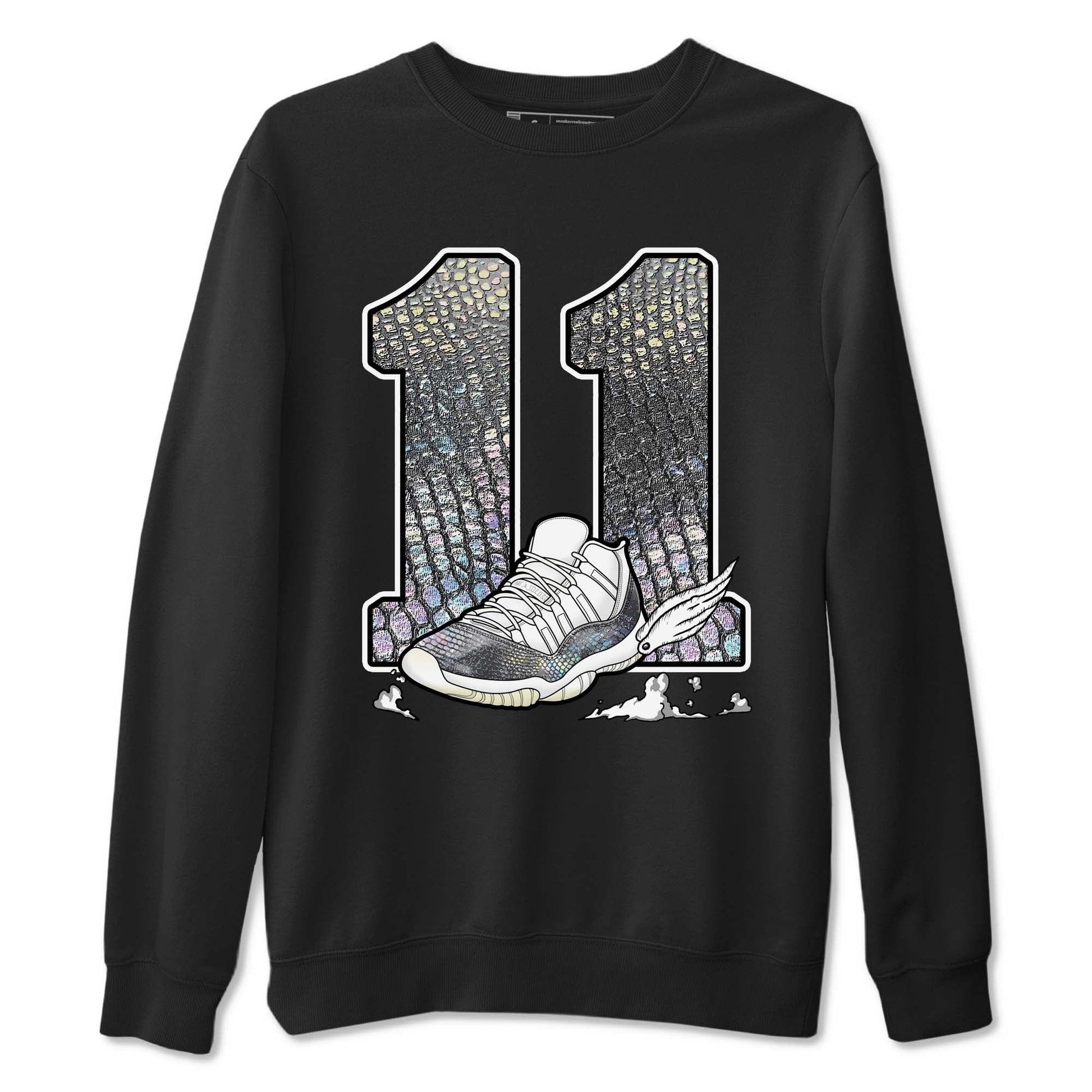 11s Year Of The Snake shirts to match jordans  Fly To The Clouds shirts to match jordans Air Jordan 11 Retro Low Year Of The Snake match shoes to clothes SNRT Sneaker Tees unisex cotton Black 2 shirts