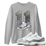 11s Year Of The Snake shirts to match jordans  Fly To The Clouds shirts to match jordans Air Jordan 11 Retro Low Year Of The Snake match shoes to clothes SNRT Sneaker Tees unisex cotton Heather Grey 1 shirts