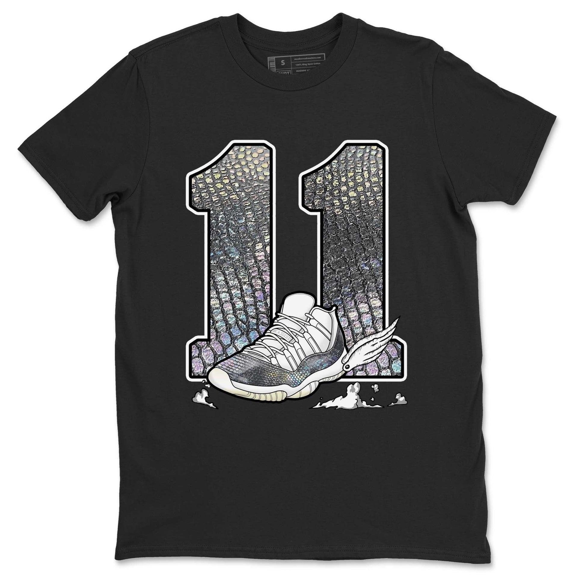 11s Year Of The Snake shirts to match jordans  Fly To The Clouds shirts to match jordans Air Jordan 11 Retro Low Year Of The Snake match shoes to clothes SNRT Sneaker Tees unisex cotton Black 2 shirts