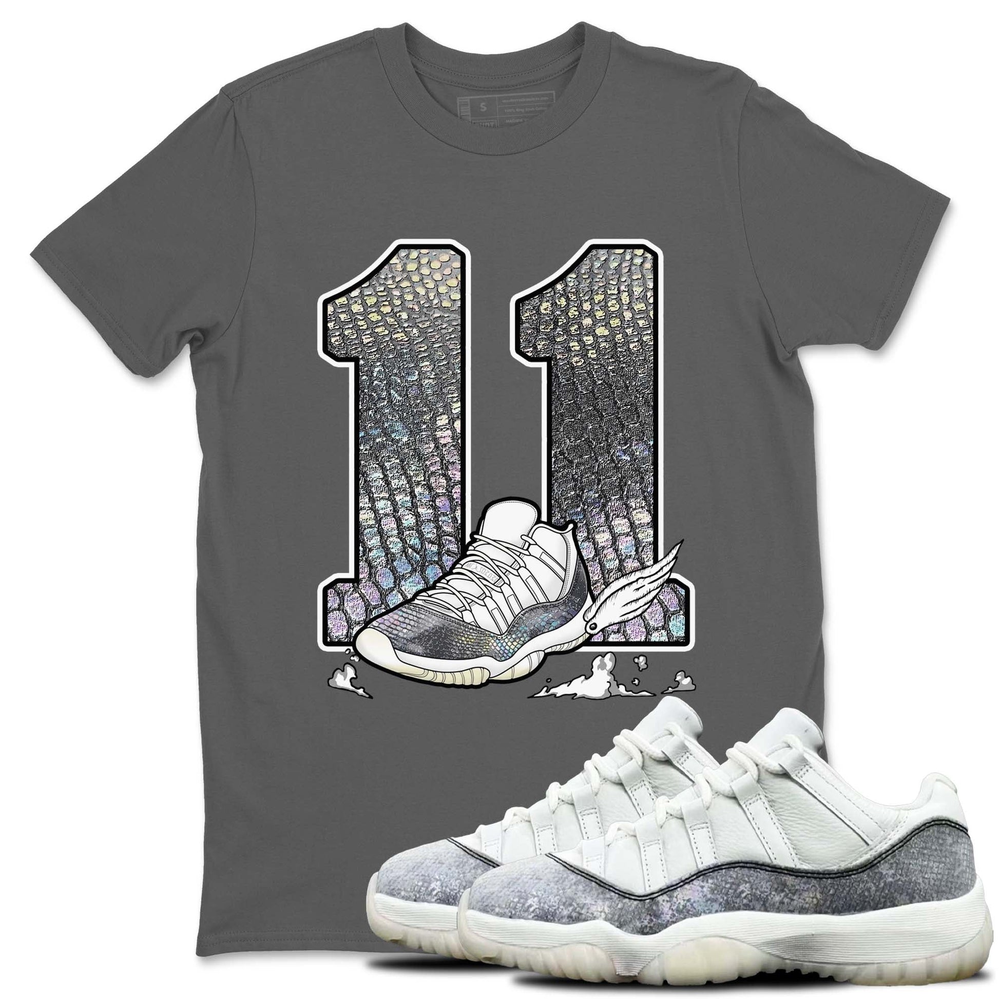 11s Year Of The Snake shirts to match jordans  Fly To The Clouds shirts to match jordans Air Jordan 11 Retro Low Year Of The Snake match shoes to clothes SNRT Sneaker Tees unisex cotton Cool Grey 1 shirts