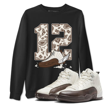 AJ12 Baroque Brown shirts to match jordans Fly To The Clouds best t shirts to wear with jordans SoleFly x Jordan 12 Baroque Brown match shoes to clothes SNRT Sneaker Tees unisex cotton Black 1 shirts