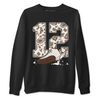 AJ12 Baroque Brown shirts to match jordans Fly To The Clouds best t shirts to wear with jordans SoleFly x Jordan 12 Baroque Brown match shoes to clothes SNRT Sneaker Tees unisex cotton Black 2 shirts