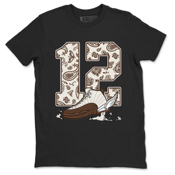 AJ12 Baroque Brown shirts to match jordans Fly To The Clouds best t shirts to wear with jordans SoleFly x Jordan 12 Baroque Brown match shoes to clothes SNRT Sneaker Tees unisex cotton Black 2 shirts