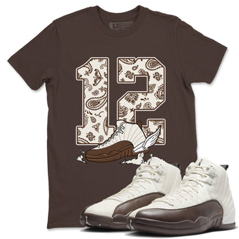 AJ12 Baroque Brown shirts to match jordans Fly To The Clouds best t shirts to wear with jordans SoleFly x Jordan 12 Baroque Brown match shoes to clothes SNRT Sneaker Tees unisex cotton Dark Chocolate 1 shirts