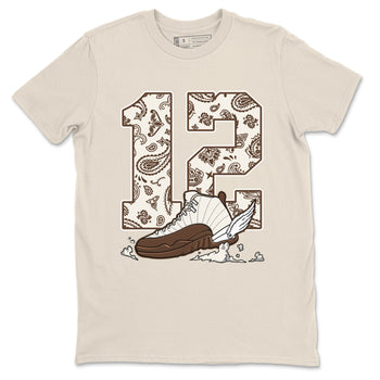 AJ12 Baroque Brown shirts to match jordans Fly To The Clouds best t shirts to wear with jordans SoleFly x Jordan 12 Baroque Brown match shoes to clothes SNRT Sneaker Tees unisex cotton Natural 2 shirts